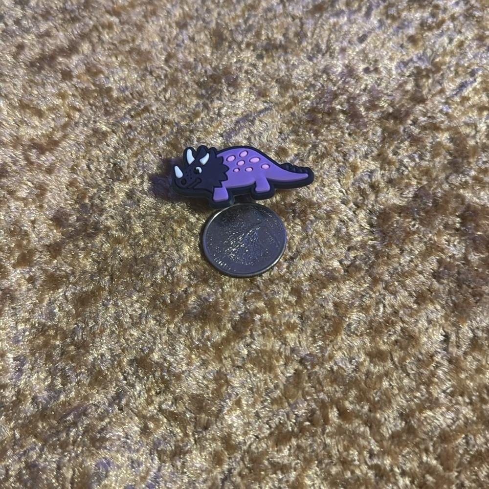 Kids Purple Dinosaur Jibbitz Shoe Charm  Accessory For Crocs & Shoes New 5/$15 - Picture 4 of 9